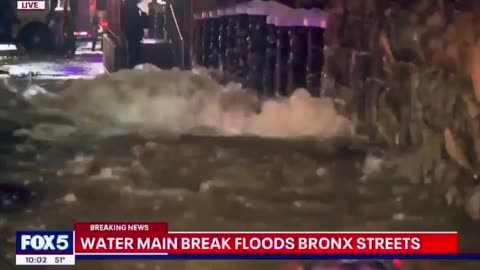 What's really going on!? ⚠️'LARGE WATER MAIN BREAK FLOODS BRONX STREETS'