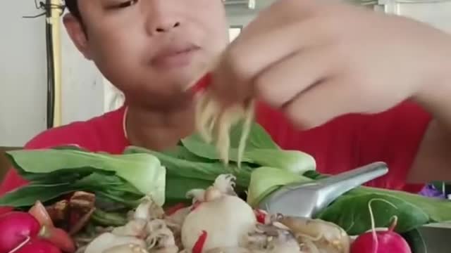 Thailand Mukbang Eating Spicy Seafood Compilation - Eat with Sakana