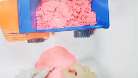 Satisfying Video Asmr SHAPES [ Kinetic Sand] #satisfying #asmr #kinetic sand #shorts