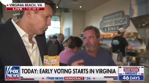 Will talks to voters in Virginia