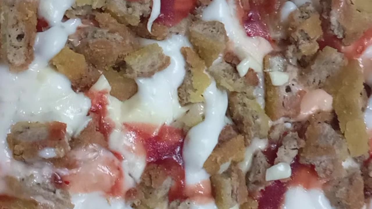 Enjoying bread 🍞 pizza with tea ☕. Tasty and yammy