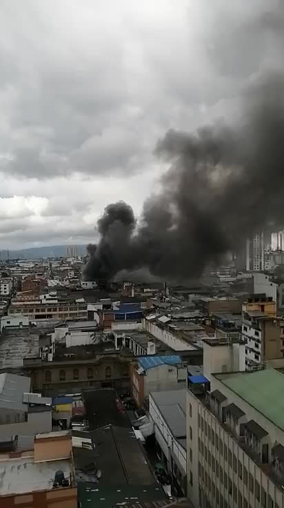 Segundo video de incendio en Bucaramanga