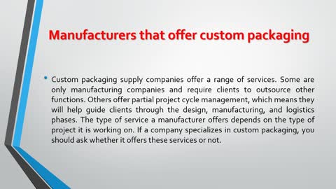 A Brief Guide to Custom Packaging Supply