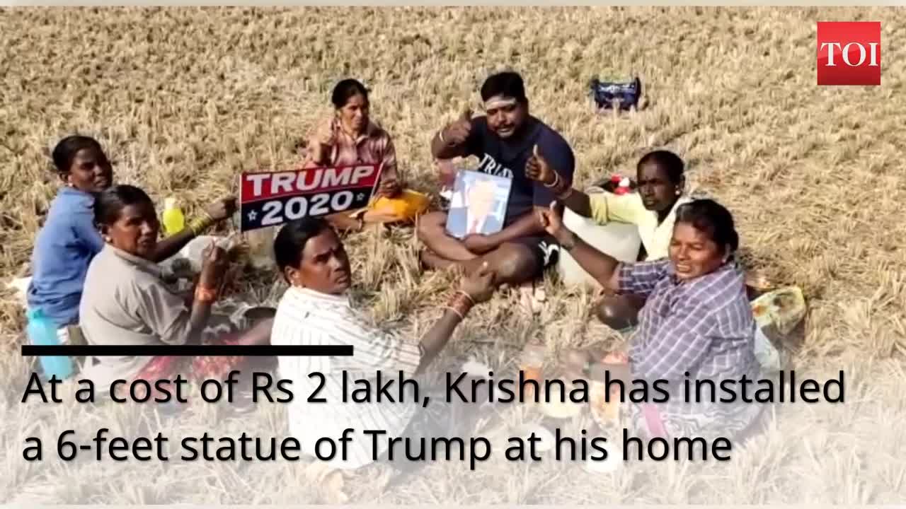 Trump temple !! This guy is considering Donald Trump as god