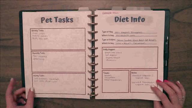 Pet care Notebook