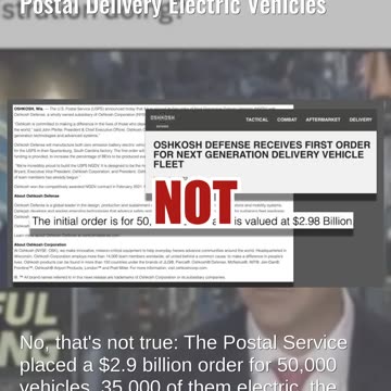 Fact Check: Biden Admin Did NOT Spend $3 Billion For Just 93 Postal Delivery Electric Vehicles