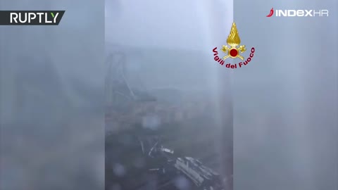 Snimka iz zraka viadukta koji se urušio u Italiji