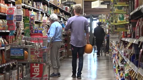 Sneaking Pumpkins into People's Shopping CARTS!