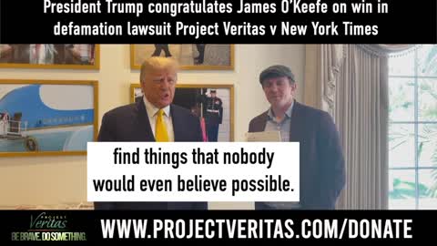 Trump congratulates Project Veritas - but look at the Tie Color