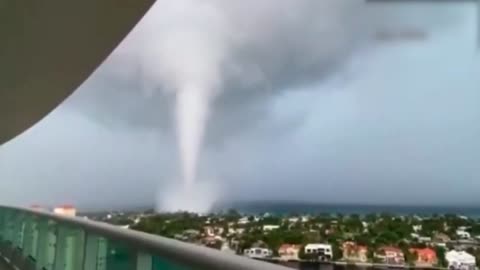 giant tornado off the coast of florida in the usa