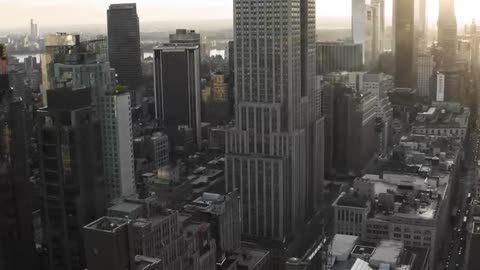 View Of New York City Via Drone