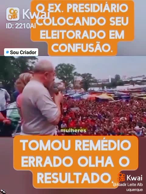 Eleições 2022 2º Turno Lula CONFIRMA que PT tem Bandido, Vagabundo,Traficante, Bandido ! (2022,10,27)