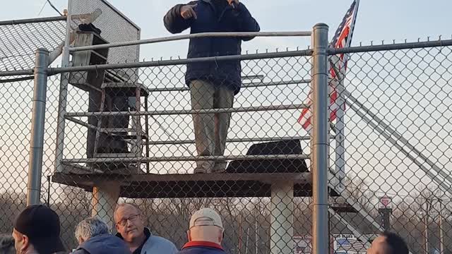 Dr. Paul Elias Alexander speaks at the People's Convoy in Hagerstown, Maryland