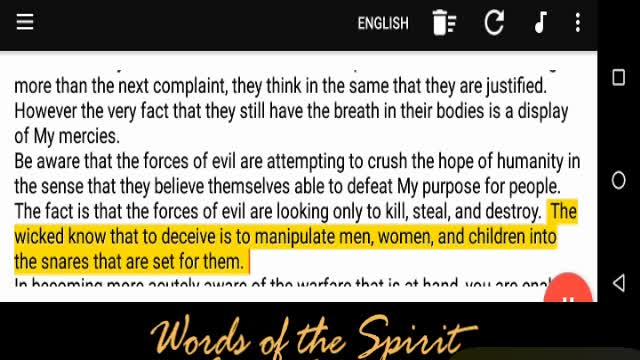 Words of the Spirit. Aug 25 2022