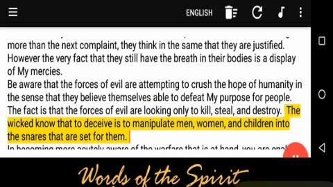Words of the Spirit. Aug 25 2022
