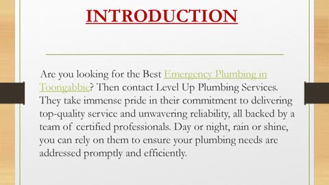 Emergency Plumbing in Toongabbie