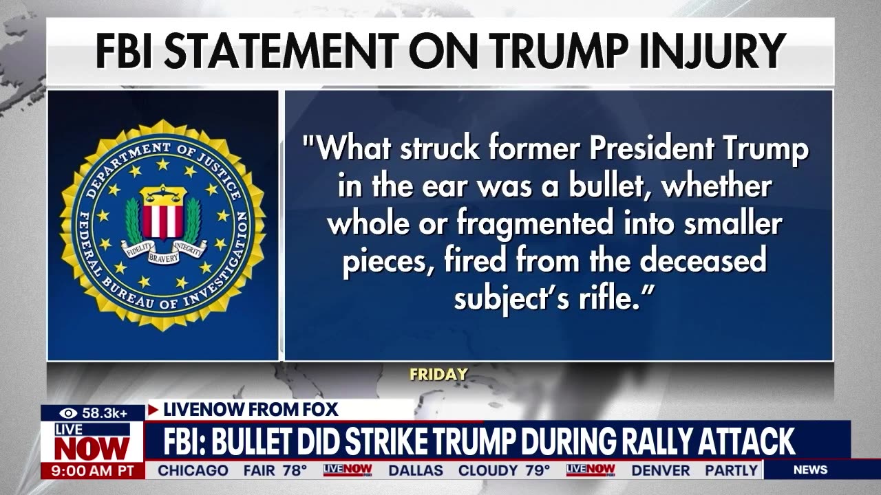 Trump hit by bullet at Pennsylvania rally, FBI confirms amid investigation | LiveNOW from FOX