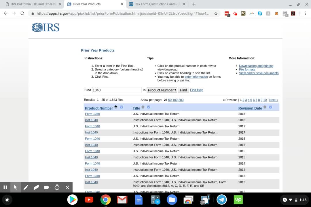 How To Get Old Tax Forms For the IRS