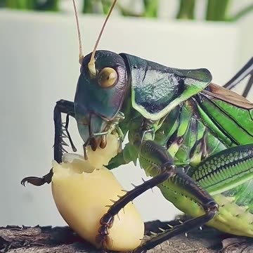 This man is awesome working is eating potato