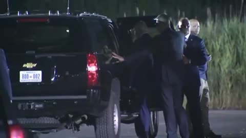 Crooked Joe Biden had a really hard time getting into the SUV