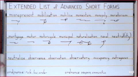 Second extended List of Advanced Short Forms (part 2) of Special Gregg Shorthand Vocabulary