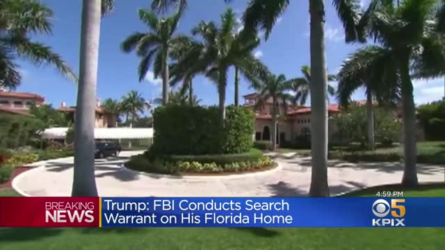 Former President Trump says FBI raided Mar-a-Lago