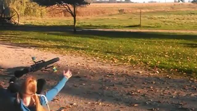 Collab copyright protection - blonde pigtails juggle unicycle