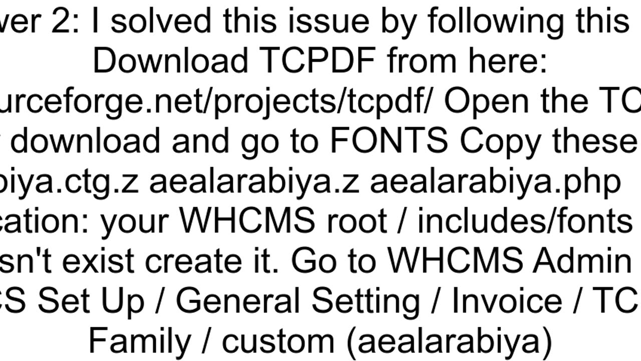 tcpdf for Arabic display the characters as question marks 39 39