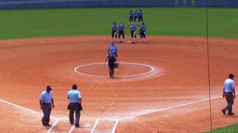 Patriotic Crowd Sings The National Anthem At Baseball Game