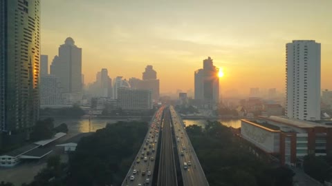 Flying Along Taksin Bridge