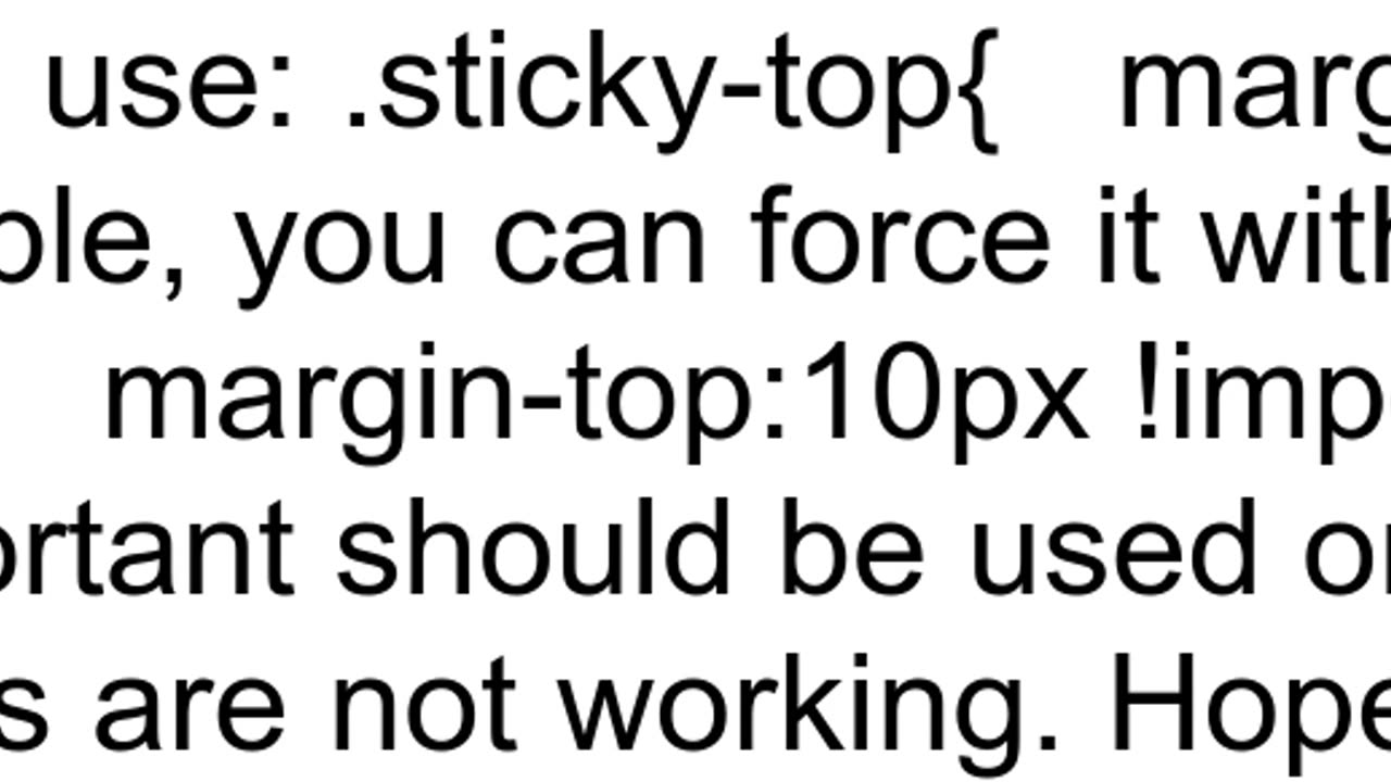 Bootstrap 4 stickytop margintop