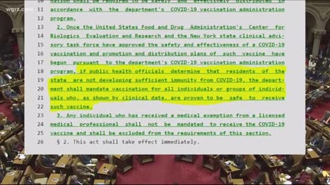 New York lawmaker has proposed bill to make COVID-19 vaccine mandatory for the state's residents