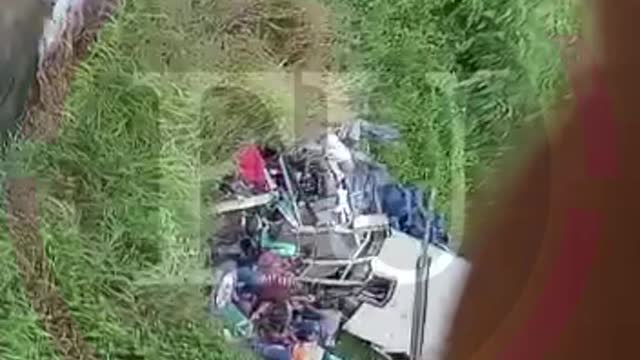 Accidente de bus en puente de Gambote