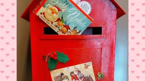 Do it yourself this cardboard mailbox for Santa Clouse