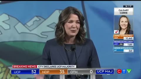 Danielle Smith’s Speech After the UCP Wins in Alberta
