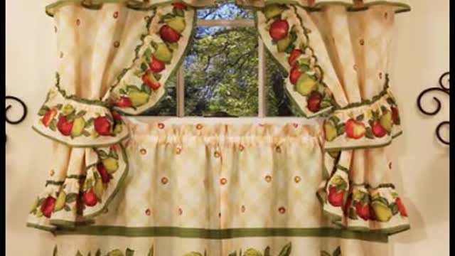 Pictures of the latest models of curtains for the kitchen