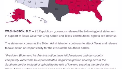 25 governors sign joint letter in support of the Texas Border Resistance