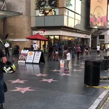 Young Boy Rapping in Downtown Hollywood