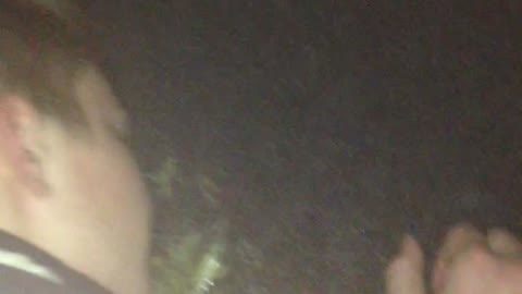 Guy black jacket throwing up stairs