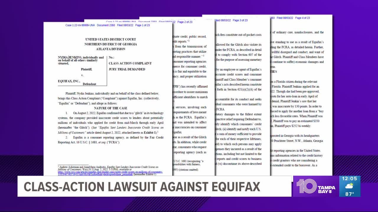 Florida woman suing Equifax after inaccurate report