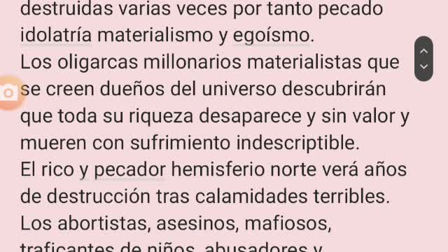 Urgente Colombia y mundo, los castigos traerán cataclismos y catástrofes de grandes magnitudes