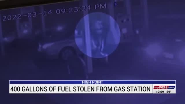 Thieves stole nearly 400 gallons of gas from a gas station in North Carolina