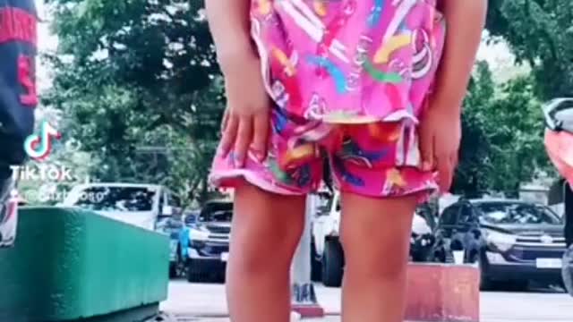Little child dancing tiktok