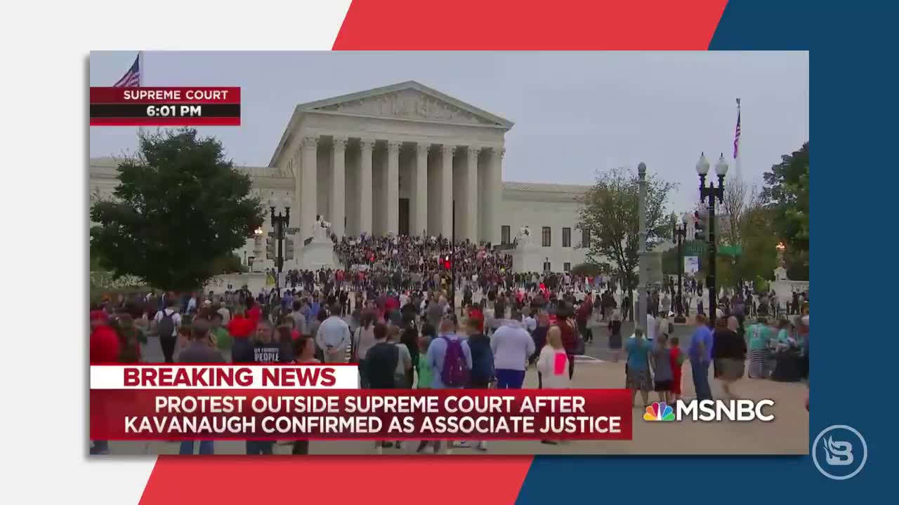 Mob rushes capitol during kavanaugh protest without being shot