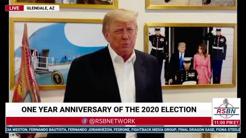 President Donald Trump On The First Anniversary Of The 2020 Election