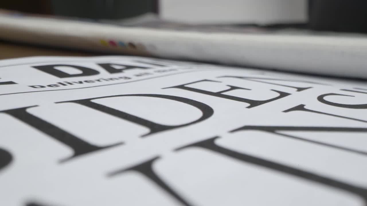 Extreme Close Up Biden Wins Newspaper Headline