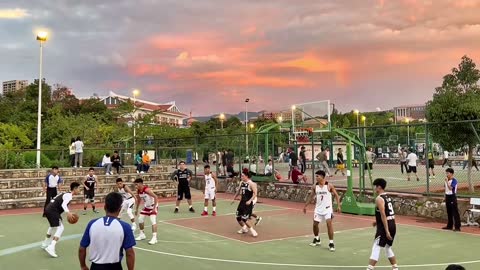 Sunset jump shot beautiful