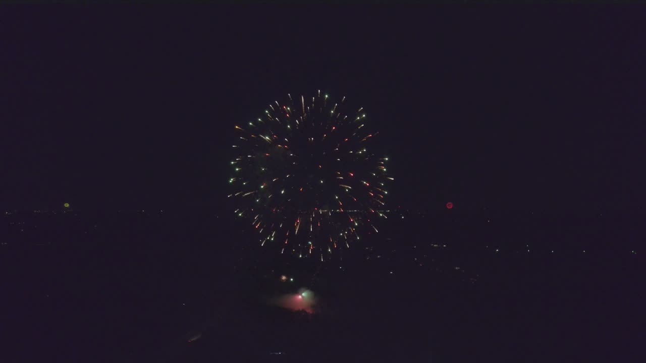 Drone Footage of 4th Of July Fireworks West Milton, Ohio 2023 USA