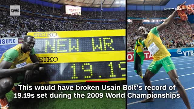 Noah Lyles breaks 200m world record -- but then it transpires he only ran 185m