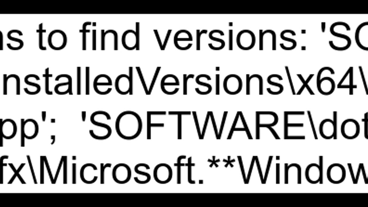 How to find the NET Core Desktop Runtime is installed in a windows machine